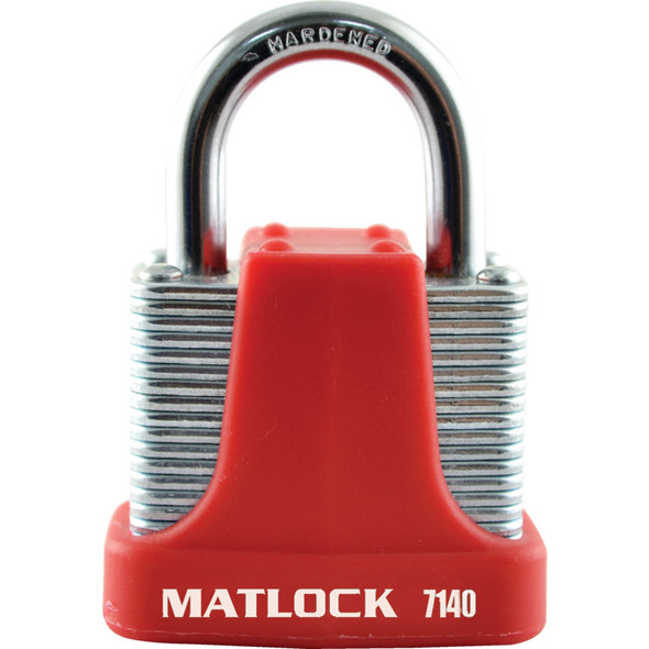 Matlock 40mm 4 Pin Strong Padlock Red