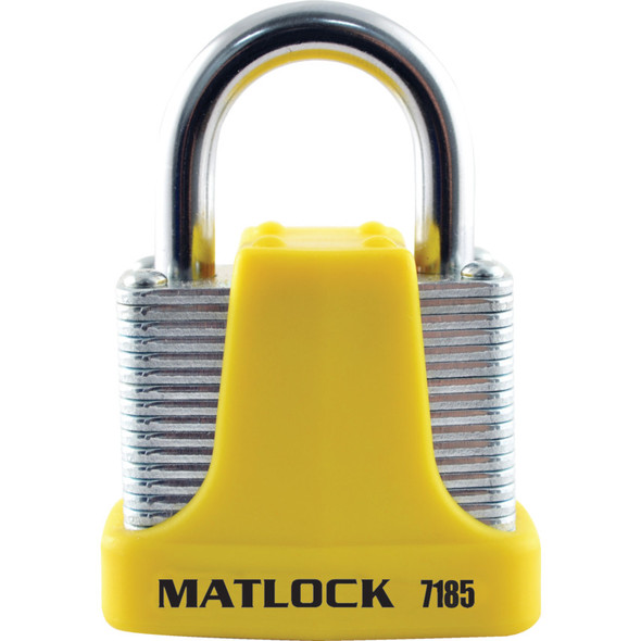 Matlock 40mm 4 Pin Strong Padlockyellow Keyed Alike