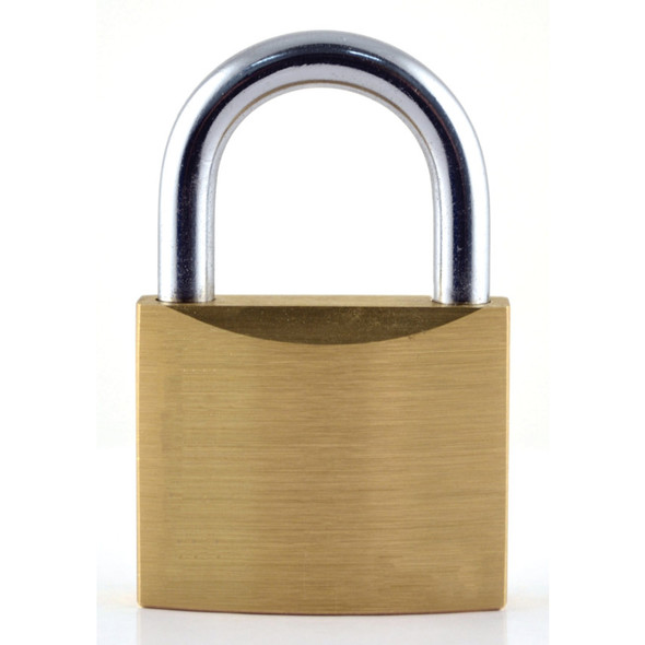 Matlock 30mm Brass Slimline Padlock Steel Shackle (Pk-4)