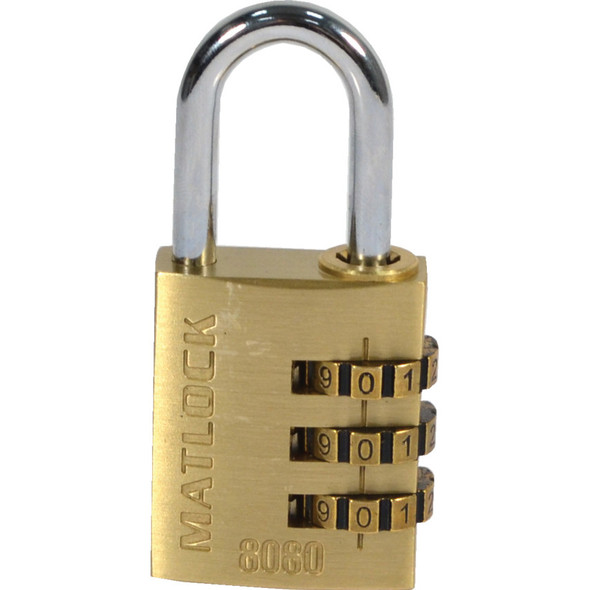 Matlock 30mm Brass Combination Padlock(Pk-4)