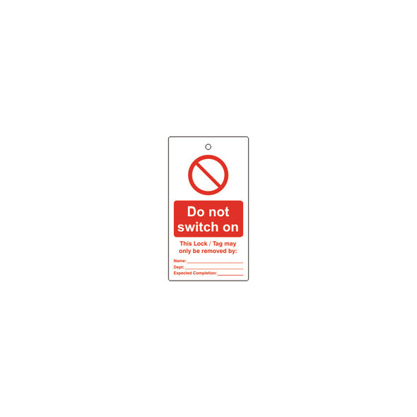 LOCKOUT TAGS - DO NOT SWITCH ON -S/SIDED PK10 303.8