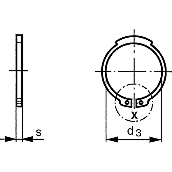 9mm DIN 471 EXTERNAL CIRCLIPS (PACK 50) 11.07