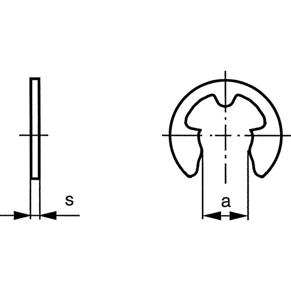 DIN 6799 'E' CLIPS (PK-50) 8mm 16.06