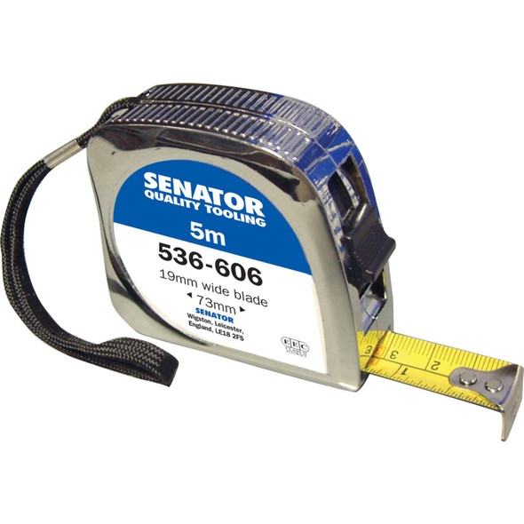 Senator 5M Locking Tape Measure - Chromed Case Senator 5M Locking Tape Measure - Chromed Case
