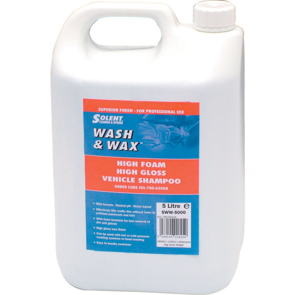 Solent Sww-5000 Wash & Wax 5Ltr Solent Sww-5000 Wash & Wax 5Ltr