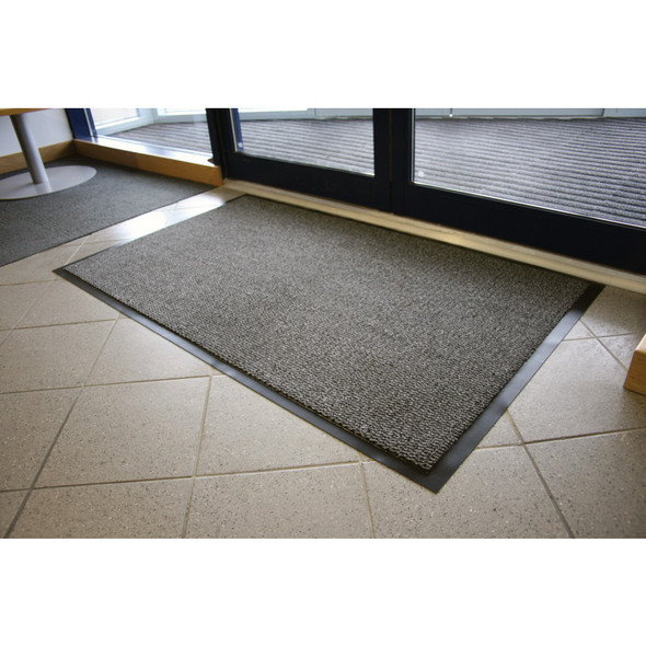 0.9Mx1.5M BLACK/STEEL ENTRANCE MAT 1422.28