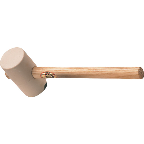 Thor 61-957W White Rubber Mallet(90Deg Shore A) (Wood Handle)