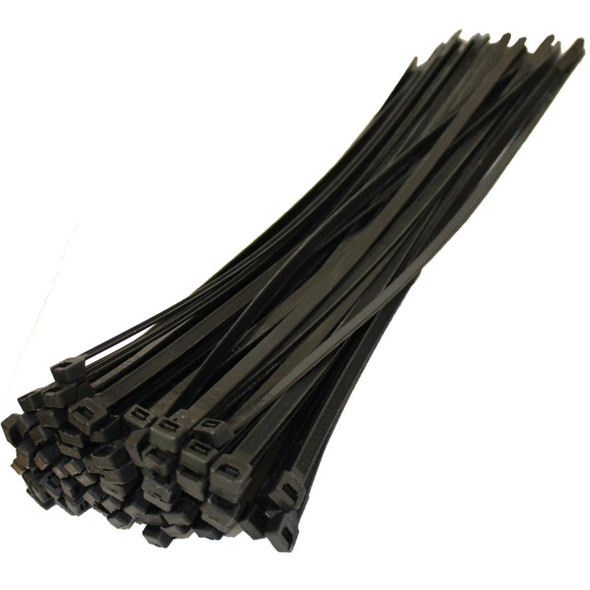 BLACK CABLE TIES 4.8x370mm (PK-100) 110.43