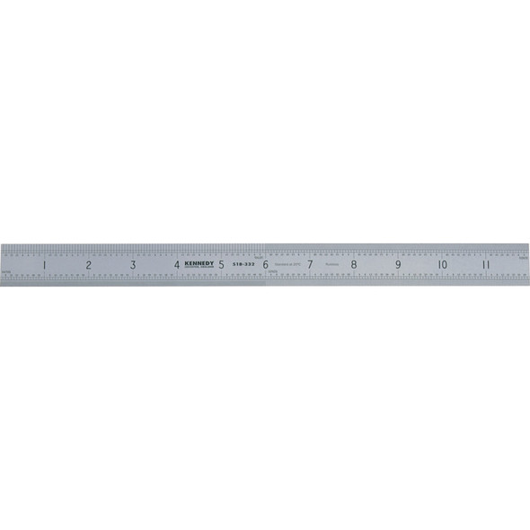 Kennedy 150mm/6" Rigid Rustless Ruler Square End