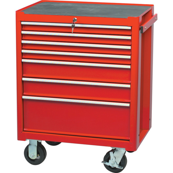 Kennedy Red 7-Drawer Professional Roller Cabinet