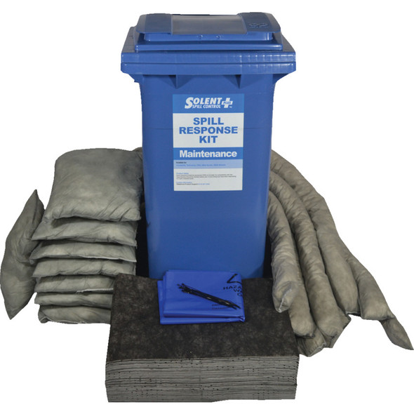 Solent S+ Spill Kit; Maintenance120Ltr Wheeled Bin