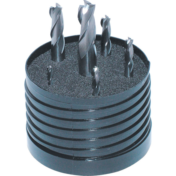 Swisstech 3Fl Carbide Plain Shank Slot Drills 3-10mm (Set-6)