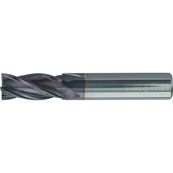 Swisstech 12.0mm St/Sh Short 4Fl End Mill Q-Coat