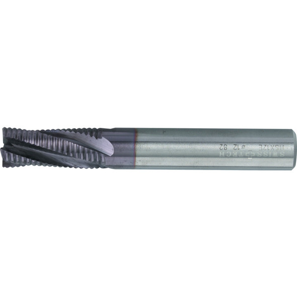 Swisstech 8.0mm St/Sh Fine Rough End Mill Q-Coat