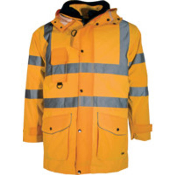 Tuffsafe Waterproof & Breathable Hi-Vis 5-In-1 Coat (En20471) Orange - 3Xl