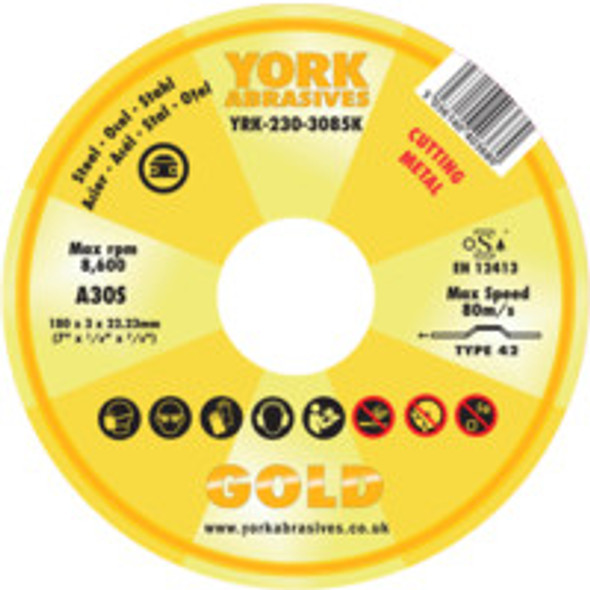 York 180X3X22.23mm A30S Dpc Cutting Disc
