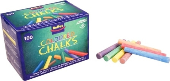 CHALK SCHOOL BOARD COLOURED 100PER BOX 28.79