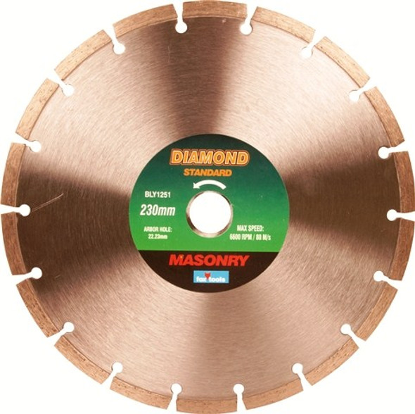 BLADE FOX DIAM MASONRY STANDARD 230MM 112.14