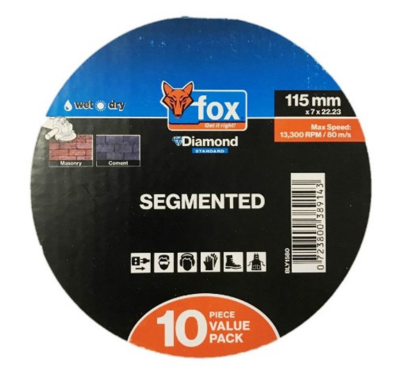 BLADE FOX DIAM SEG 115MM PROMO 10PC 259.49