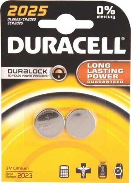 DURACELL BATT COIN DL2025 2X10  PER BOX 335.11