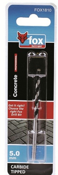 FOX DRILL BIT CONCRETE 5.0MM X 85MM 14.17