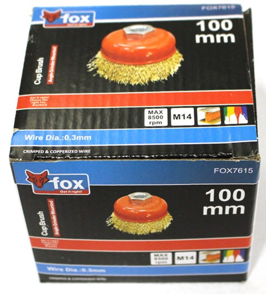 FOX CRIMPED  WIRE CUP 100MM -M14 63.84