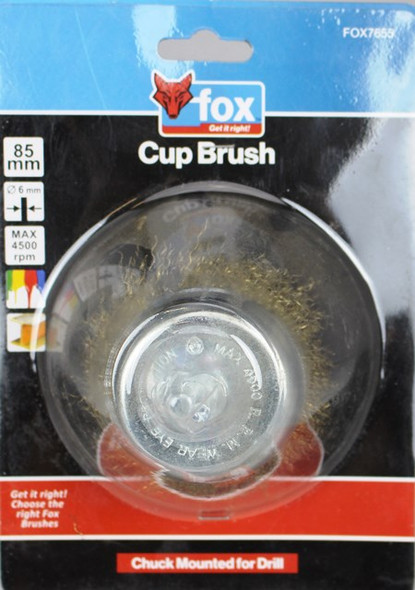 FOX CRIMPED STEEL WIRE CUP 85MM FINE 33.17