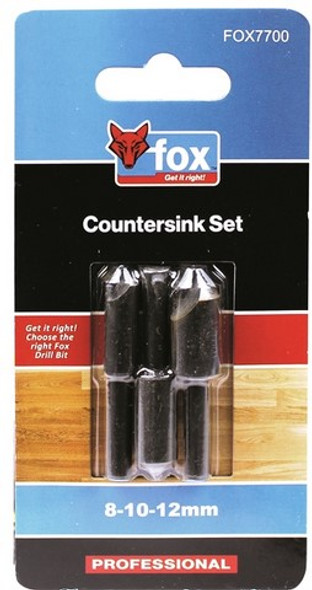 FOX CONTERSINK SET 8  10  12.0MM 3 PIECE 27.52