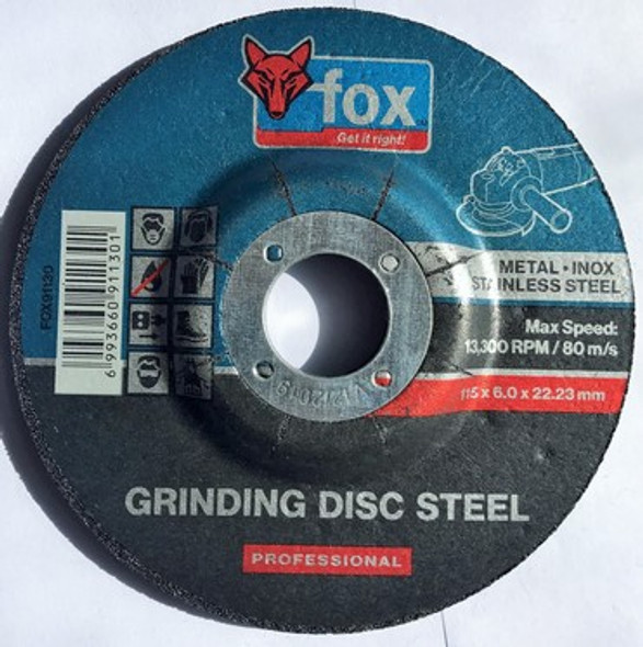 ABR FOX GRIND S/STEEL 115X6.0MM PRO 14.99