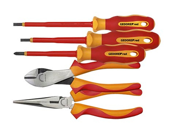TOOLSET GED RED VDE 2X PLIER PH+SL 5PCE 2459.87