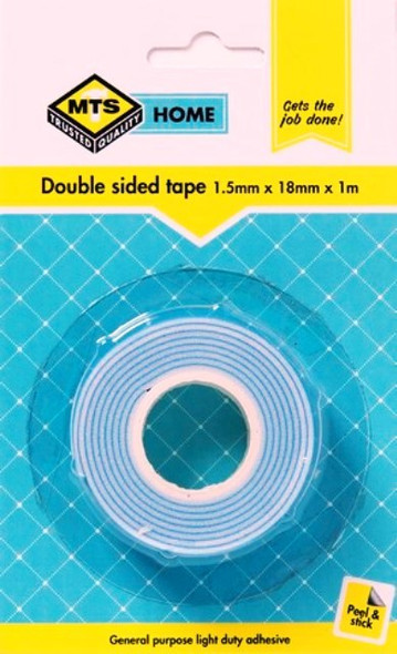 MTS HOME DOUBLE SIDED TAPE 1.5X18MMX1MM 15.37