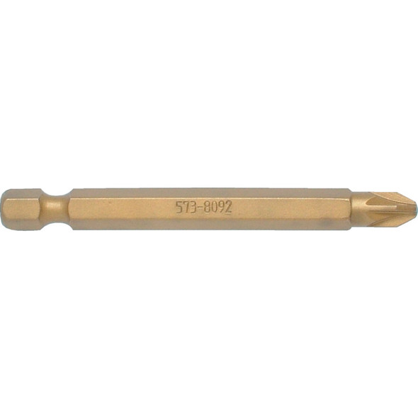 No.2x90mm P/DRIV TiN COATED POWERBIT 1/4" HEX 65.16