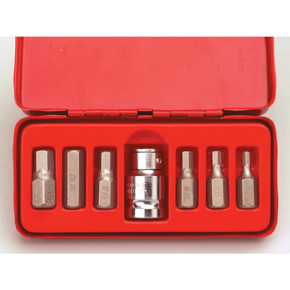 Kennedy 4-12mm 1/2" Sq Dr Hex Bit Set  7 Pc