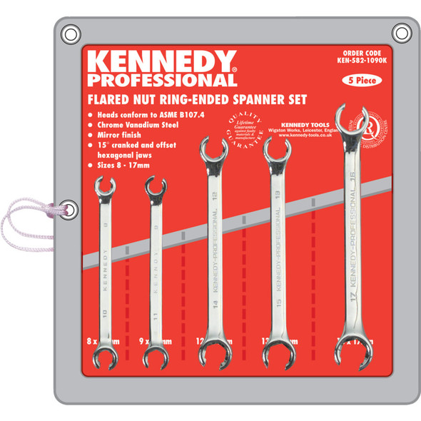 8-17mm PROF FLARE NUT SPANNER SET 5PC 295