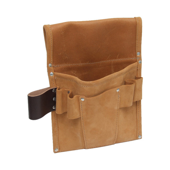 SUEDE 2-POCKET 5-LOOP NAIL & TOOL POUCH 312.05