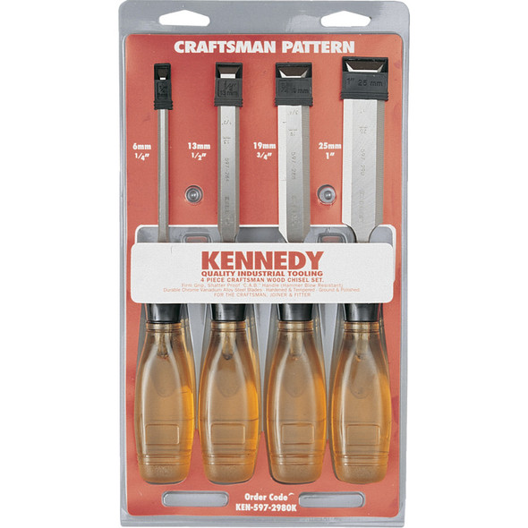 Kennedy Craftsman Bevel Edge Woodchisels (Set-4)