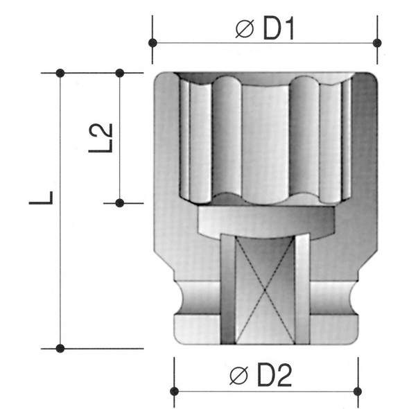 Kennedy 26mm Impact Socket 1/2" Sq Dr