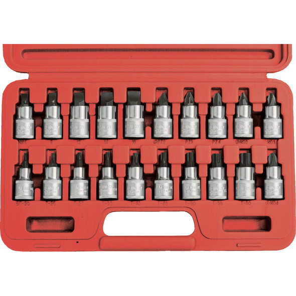 MECH TORX & S/DRIVE BIT SET 1/2" SQ DR 20 PC 1468.71