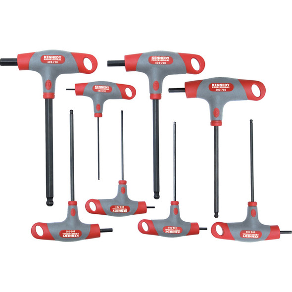 Kennedy 2.0-10.0mm T-Handled Hexagon Ball Driver Set (8Pc)