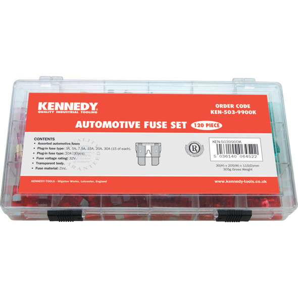Kennedy Automotive Fuse Assortment Set Zinc 120-pce