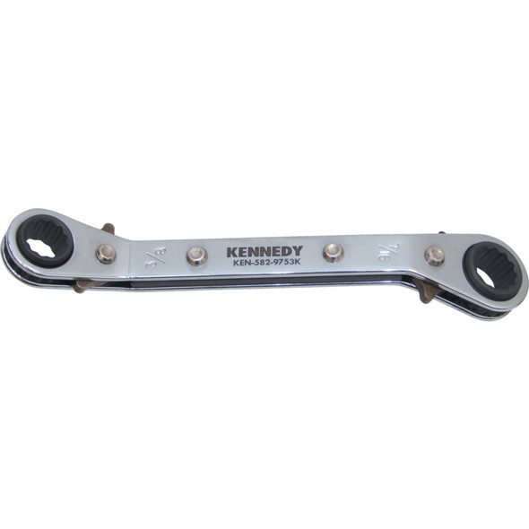 Kennedy 3/8"X7/16" Offset Ratchet Ring Spanner