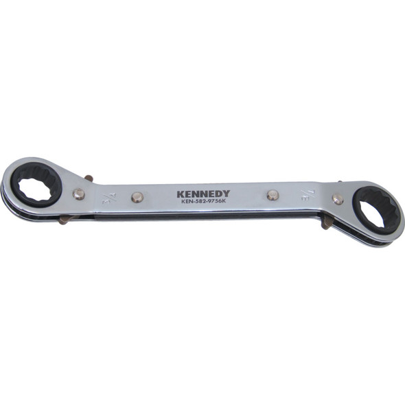 Kennedy 3/4"X7/8" Offset Ratchet Ring Spanner