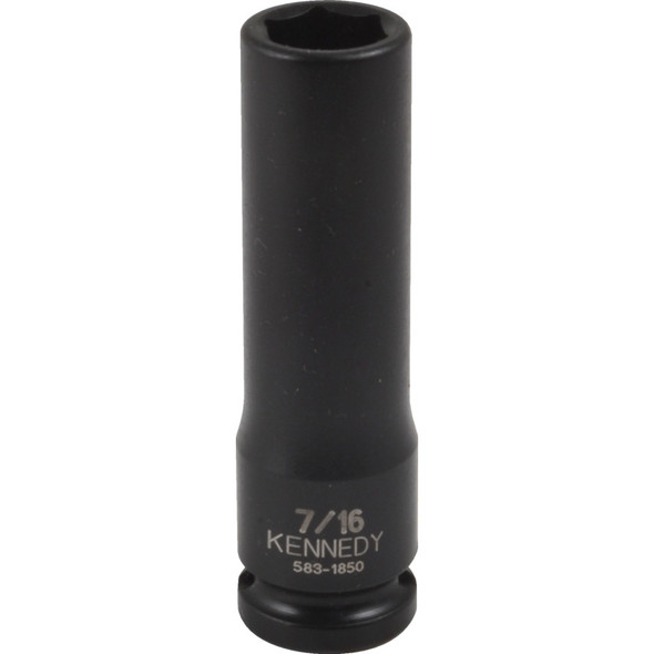 Kennedy 7/16" A/F DEEP IMPACT SOCKET 3/8"SQUARE DRIVE