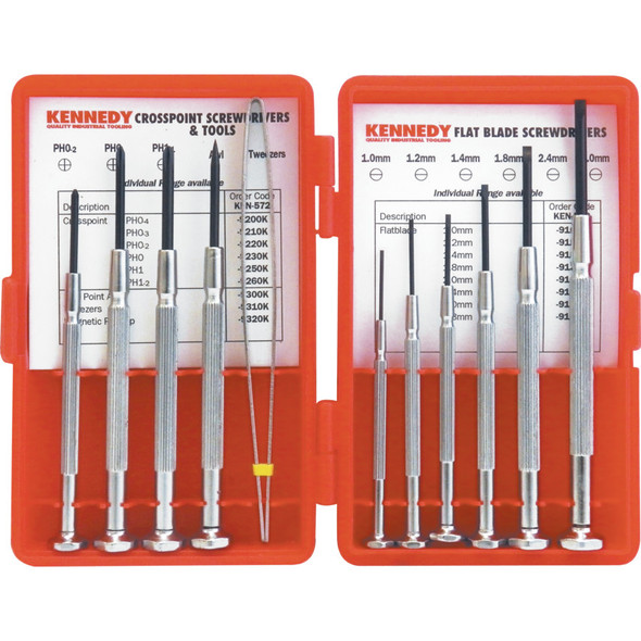 KENNEDY 11-PCE PRECISION SCREWDRIVER & TOOL SET