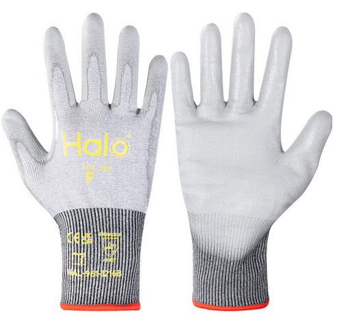 Halo Cut F 18 Gauge Pu Palm Coated Size-7