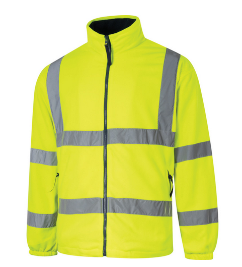 Halo Hi-Vis Fleece Jacket (En20471) Yellow (L)
