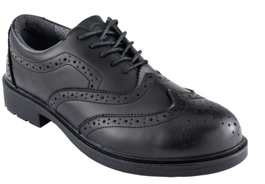 Halo Brogue Shoe Black S3 Src Size-12 - HAL9631832K
