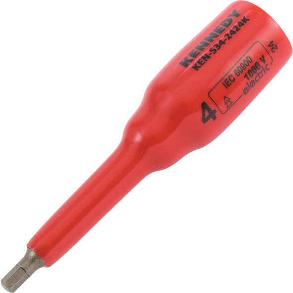 Kennedy 4mm Insulated Deep Hexagonal Socket 3/8" Sq/Dr - 1000 V - KEN5342424K