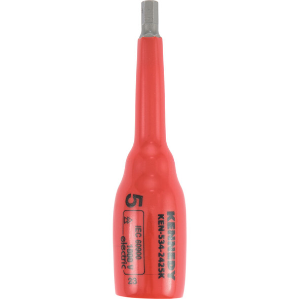 Kennedy 5mm Insulated Deep Hexagonal Socket 3/8" Sq/Dr - 1000 V - KEN5342425K