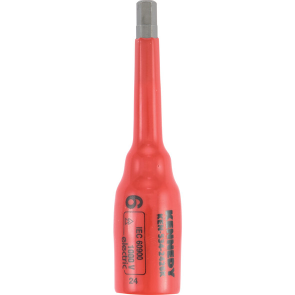Kennedy 6mm Insulated Deep Hexagonal Socket 3/8" Sq/Dr - 1000 V - KEN5342426K